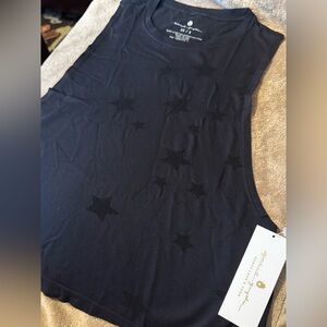 Spiritual Gangster Black Star Active Seamless Muscle Tank Top XS/S